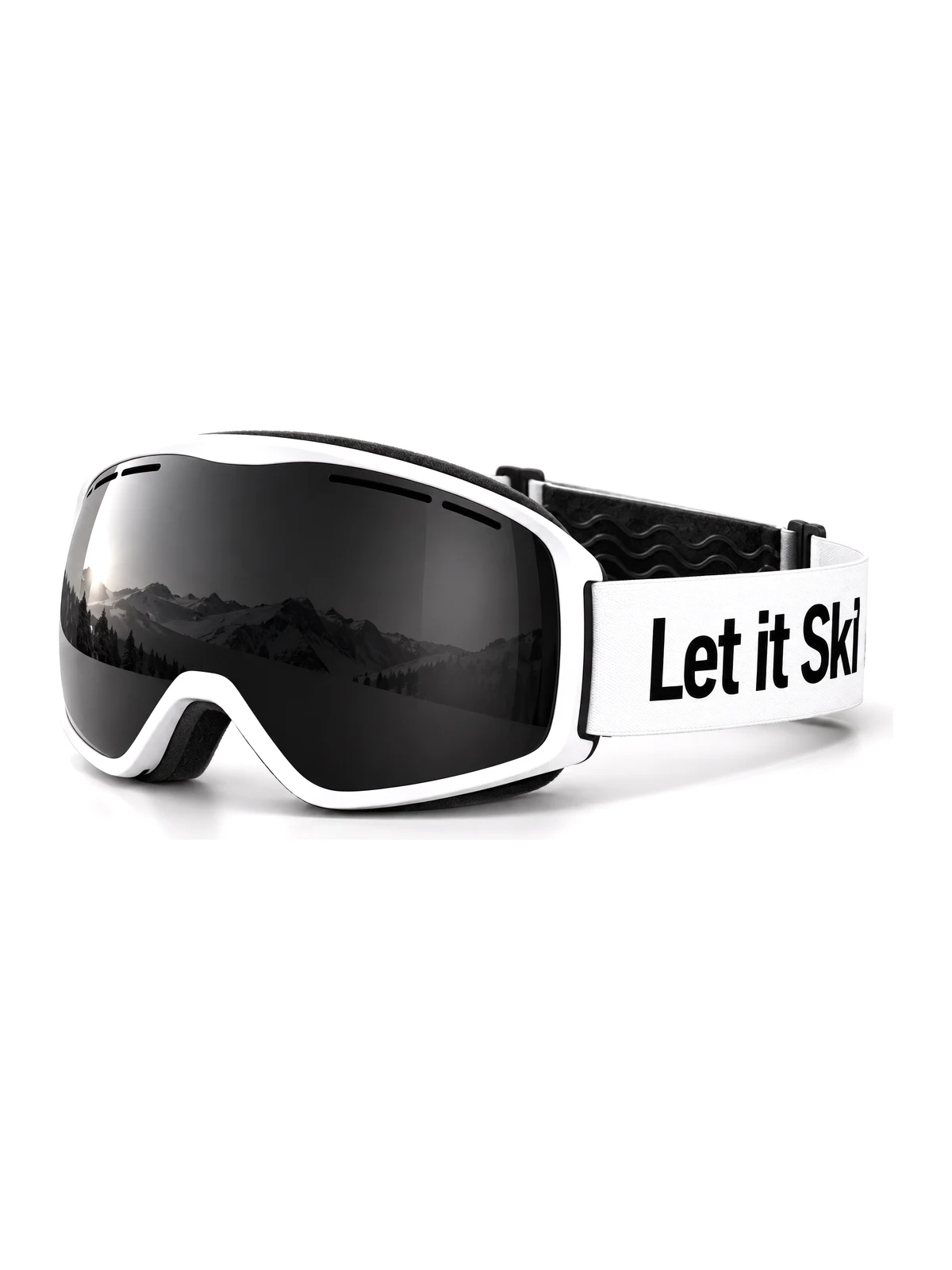 Let It Ski Goggles White